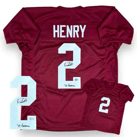 Derrick Henry Autographed SIGNED Jersey with Heisman inscription - Beckett Derrick Henry Autographed SIGNED Jersey with Heisman inscription - Beckett