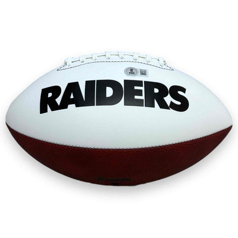 Bo Jackson Autographed Signed Oakland Raiders Logo Football - Beckett Bo Jackson Autographed Signed Oakland Raiders Logo Football - Beckett