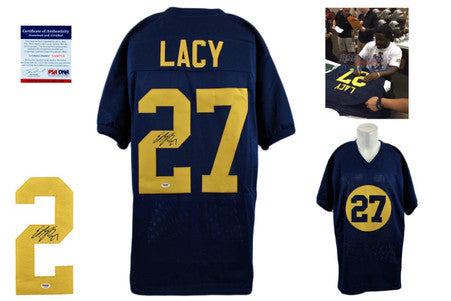 Eddie Lacy Signed Jersey - PSA DNA - Green Bay Packers Autographed - Navy Eddie Lacy Signed Jersey - PSA DNA - Green Bay Packers Autographed - Navy
