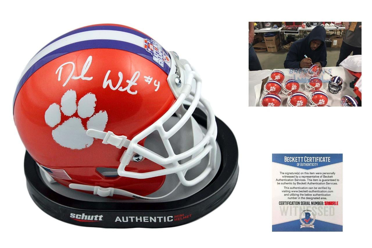 authentic clemson football helmet Deshaun Watson Signed Clemson Tigers Mini Helmet - Beckett Authentic
