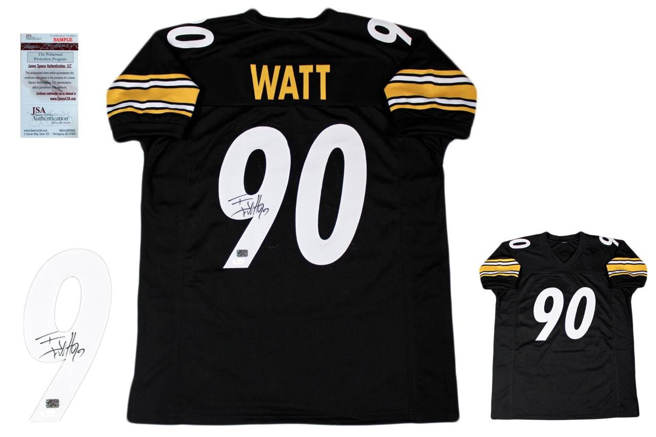 TJ Watt Autographed Signed Jersey - JSA Witnessed - Black TJ Watt Autographed Signed Jersey - JSA Witnessed - Black