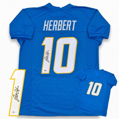 Justin Herbert Autographed Signed Jersey - Powder Blue - Beckett Authentic Justin Herbert Autographed Signed Jersey - Powder Blue - Beckett Authentic