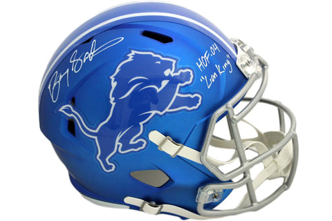 Detroit Lions Barry Sanders Autographed Speed Blaze Helmet - Beckett Authentic Detroit Lions Barry Sanders Autographed Speed Blaze Helmet - Beckett Authentic