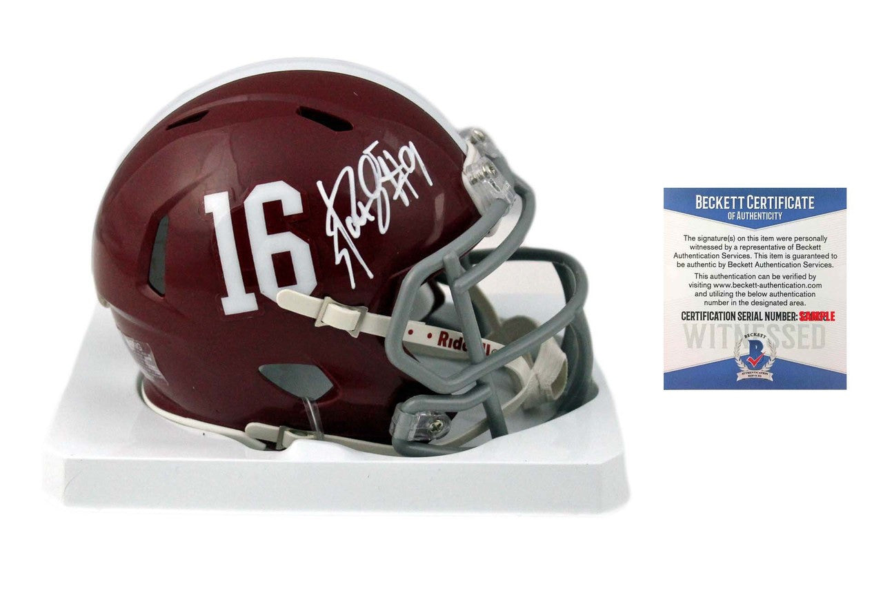 alabama football helmets for sale Bo Scarbrough Autographed Alabama Crimson Tide Mini Helmet