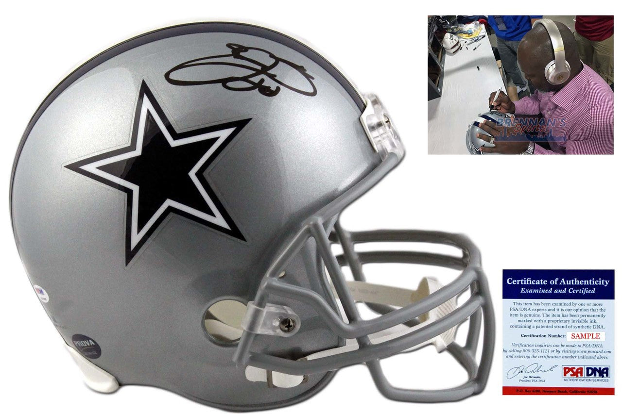 Emmitt Smith Autographed Dallas Cowboys Authentic Pro Line Helmet Emmitt Smith Autographed Dallas Cowboys Authentic Pro Line Helmet