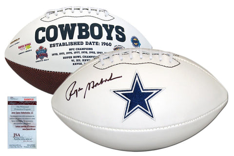 Roger Staubach Autographed Signed Dallas Cowboys Football - JSA Authentic Roger Staubach Autographed Signed Dallas Cowboys Football - JSA Authentic