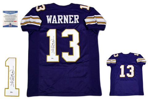 Kurt Warner Autographed Signed Custom Jersey - Beckett - Purple Kurt Warner Autographed Signed Custom Jersey - Beckett - Purple