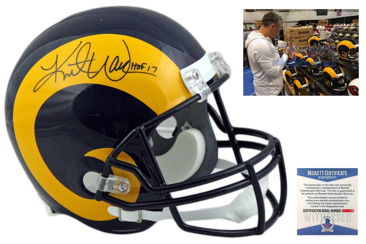 Kurt Warner Autographed St. Louis Rams Full Size Helmet - TB Kurt Warner Autographed St. Louis Rams Full Size Helmet - TB