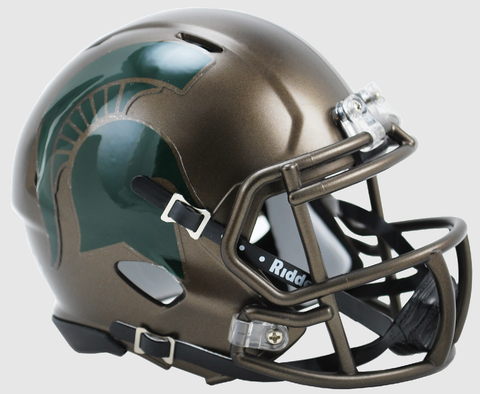 Michigan State Spartans Mini Bronze Speed Football Helmet