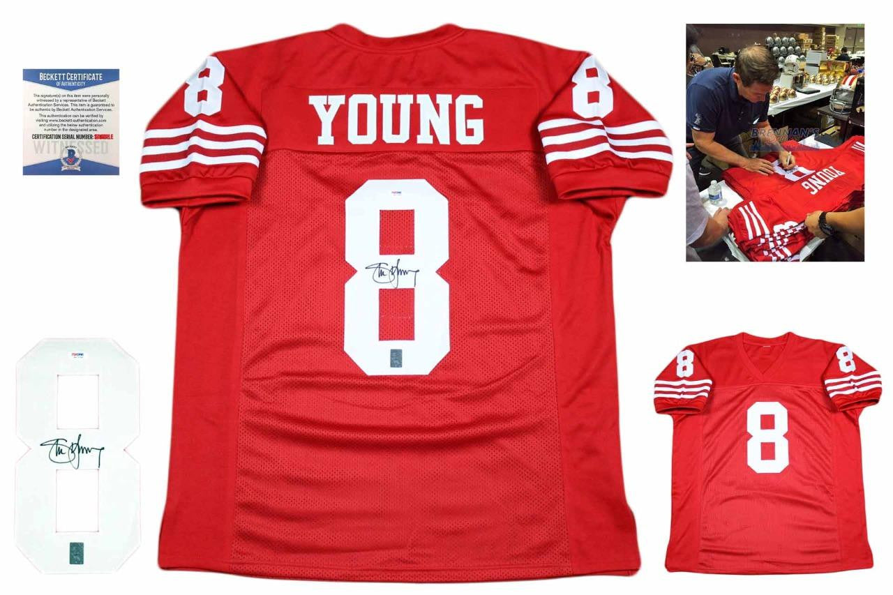 Steve Young Autographed Signed Jersey - Beckett Authentic - Red