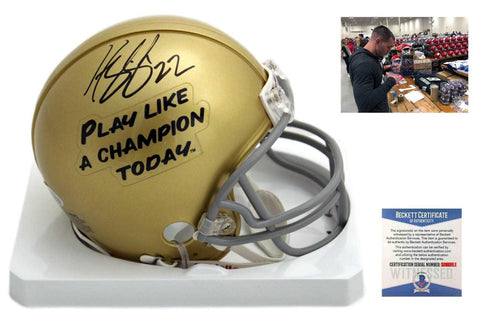 Harrison Smith Autographed SIGNED Notre Dame Fighting Irish Mini Helme –
