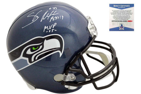 Shaun Alexander Autographed Seattle Seahawks Full Size Replica Helmet - Beckett