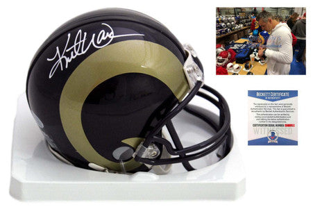 Kurt Warner Autographed Signed St. Louis Rams Mini Helmet - Beckett