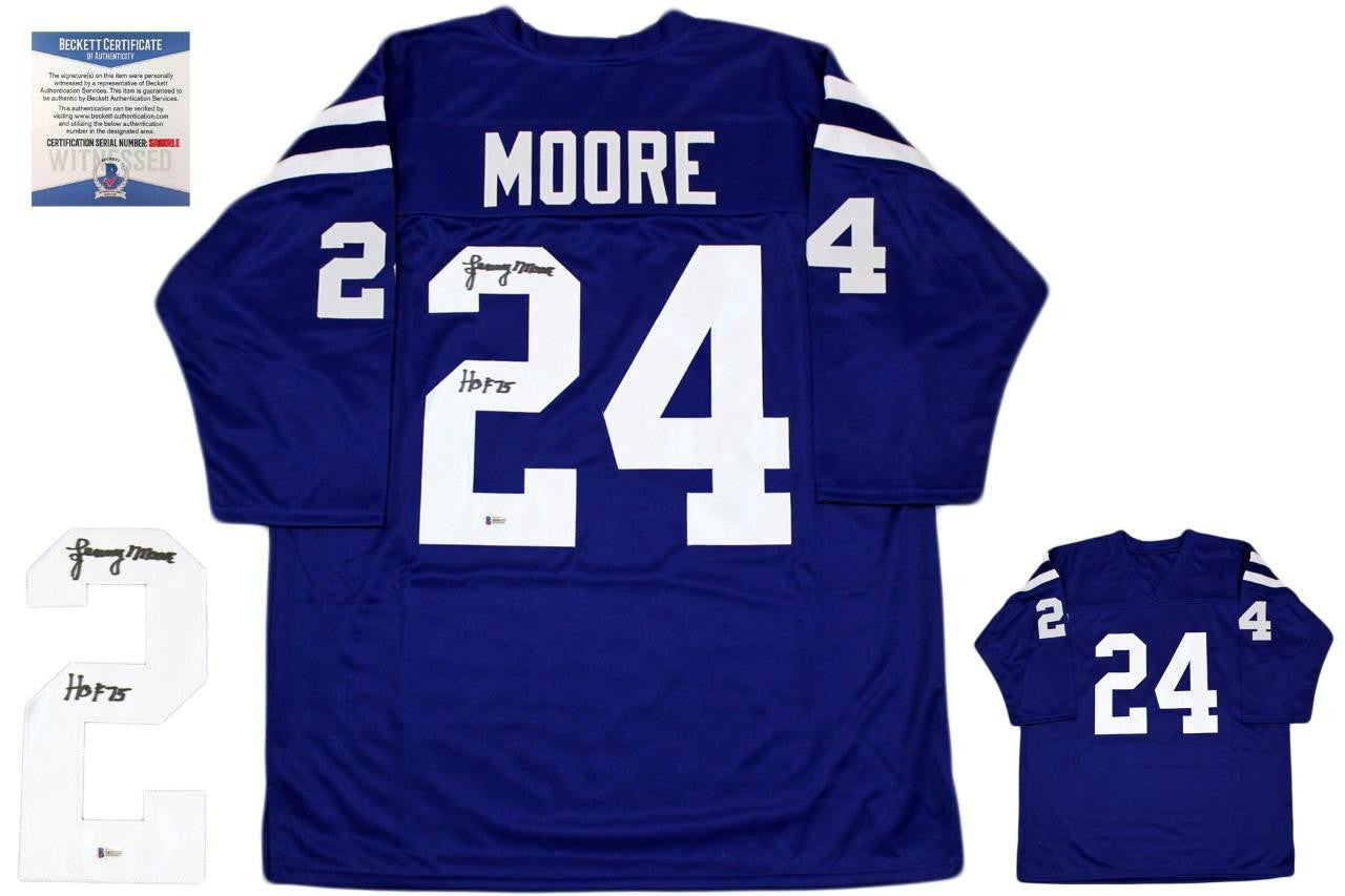 Lenny Moore Autographed Signed Jersey - Blue