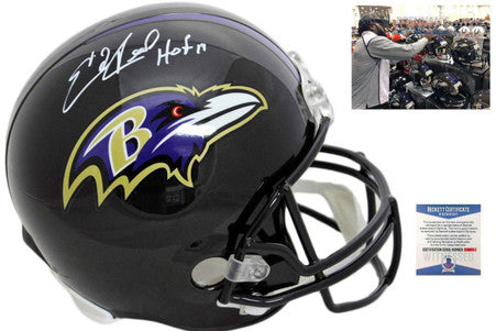 Baltimore Ravens Ed Reed Autographed Helmet - HOF 19 - Beckett Authentic