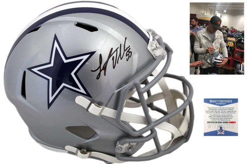 Dallas Cowboys Leighton Vander Esch Autographed Speed Helmet