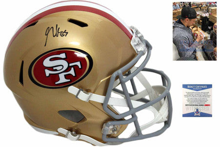 San Francisco 49ers George Kittle  Autographed Speed Helmet - Beckett Authentic