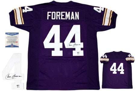 Chuck Foreman Autographed Signed Jersey - Purple - Beckett Authentic