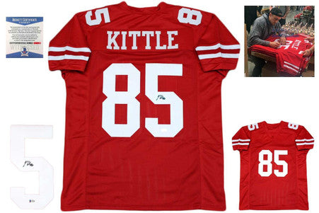 George Kittle  Autographed Jersey - Beckett Authentic - Red