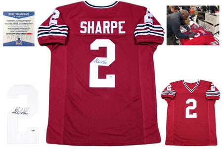 Sterling Sharpe Autographed Jersey - Red - Beckett Authentic