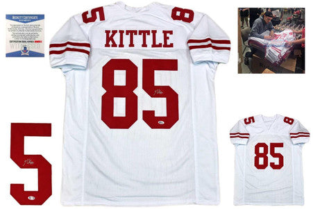 George Kittle  Autographed Jersey - Beckett Authentic - White