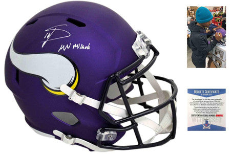 Vikings Stefon Diggs Autographed Signed Speed Helmet - Beckett Authentic
