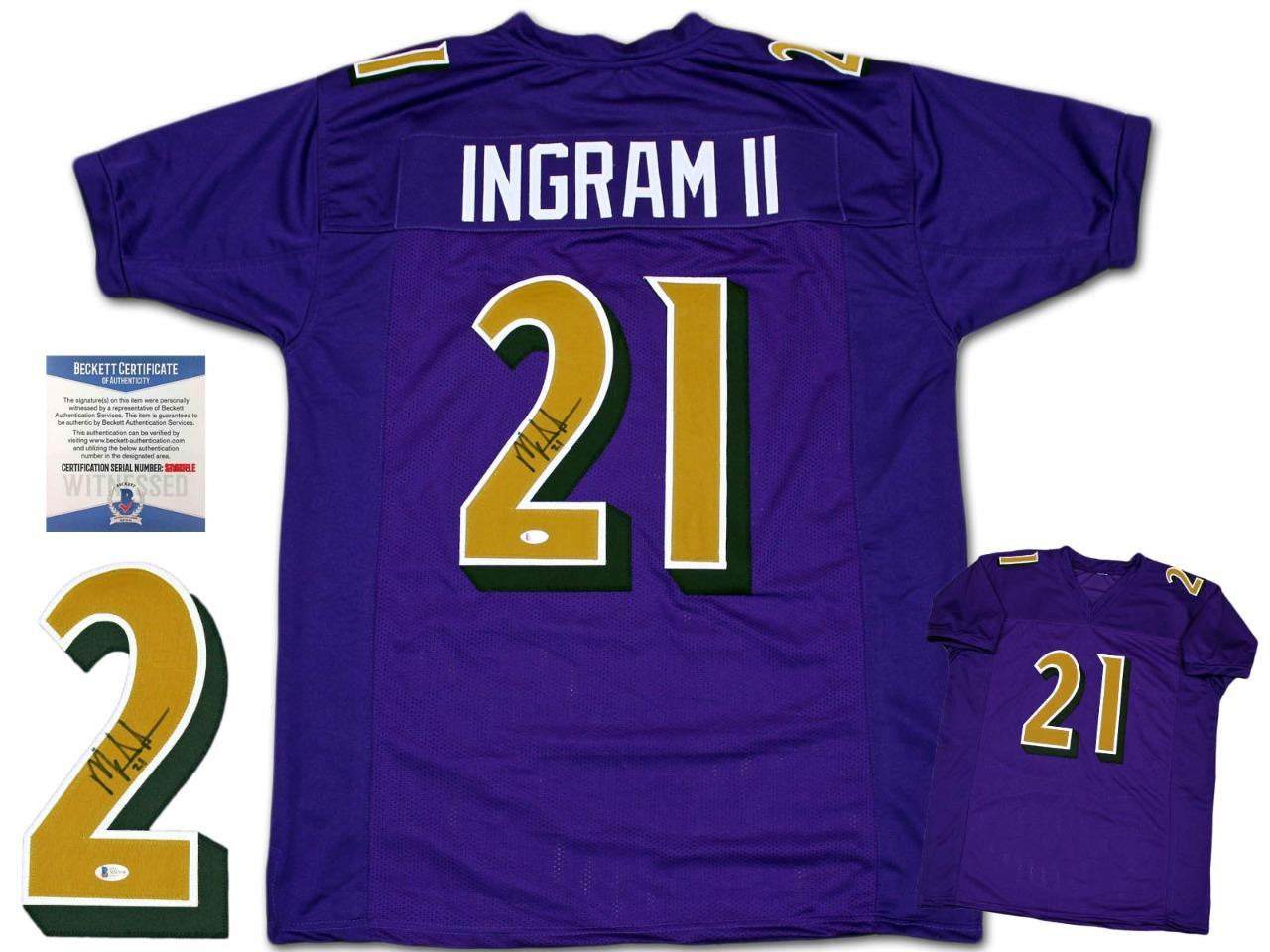 Mark Ingram Autographed Signed Jersey - Purple