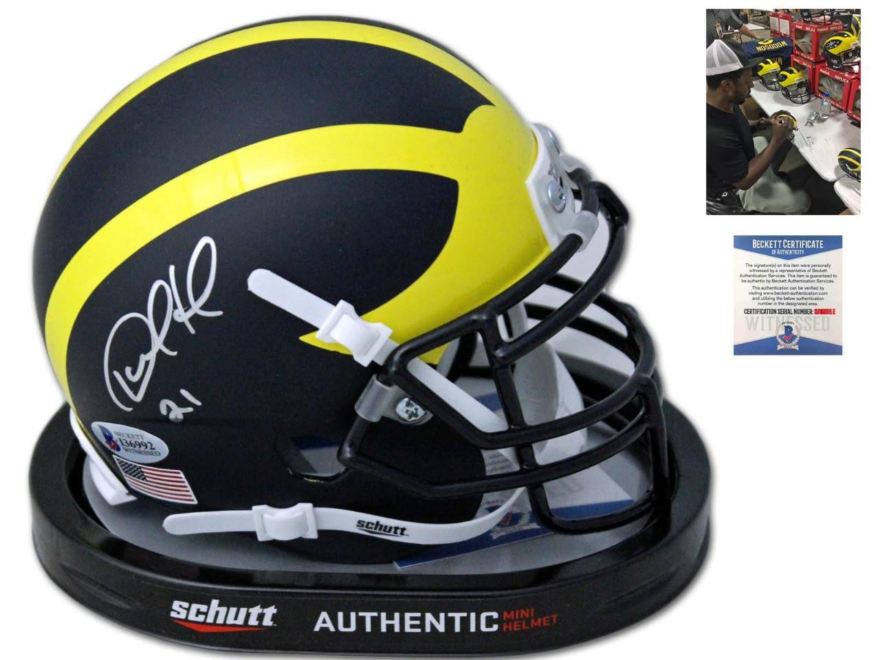 Wolverines Desmond Howard Autographed Signed Mini Helmet