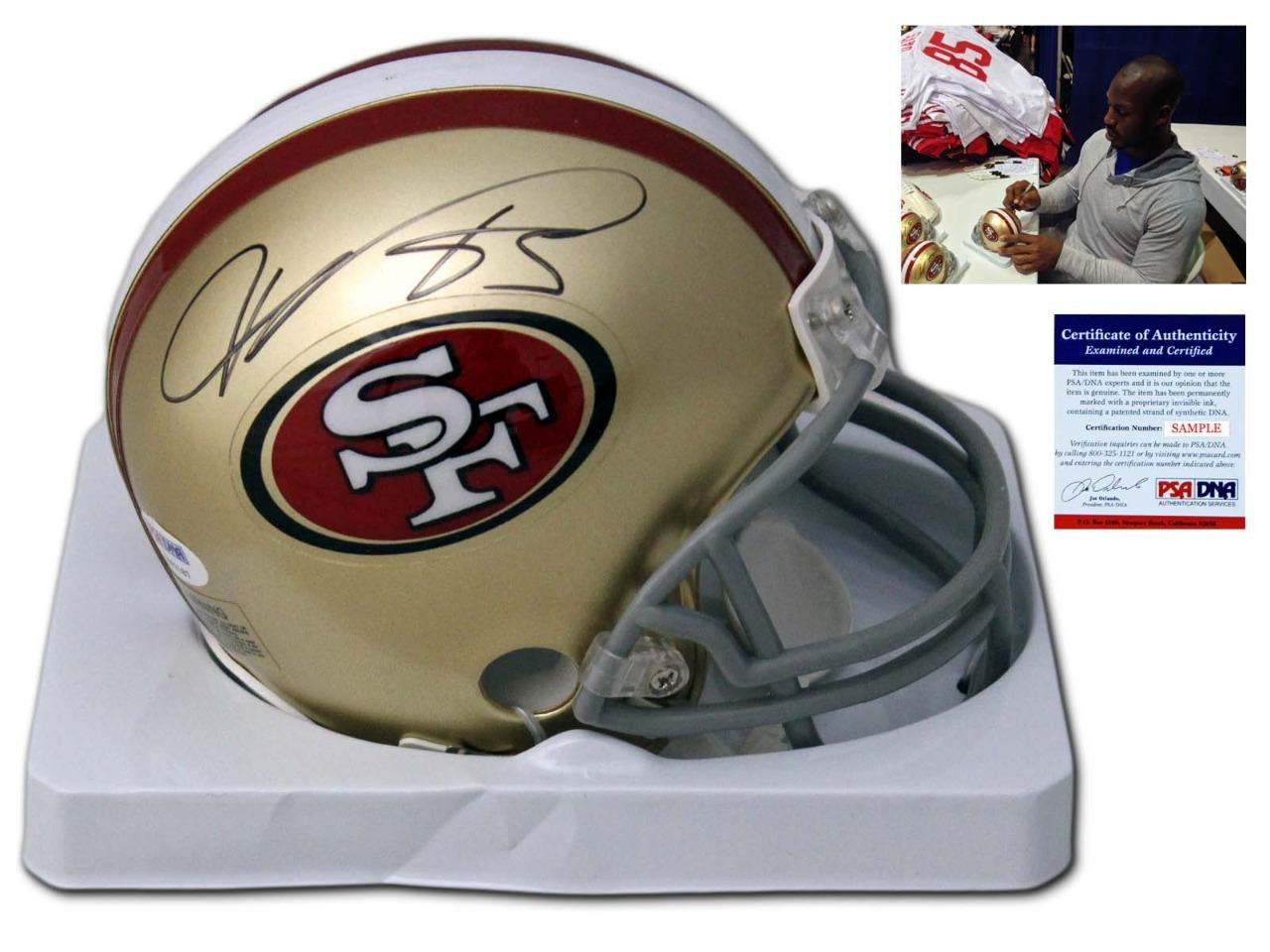 San Francisco 49ers Vernon Davis Autographed Signed Mini Helmet