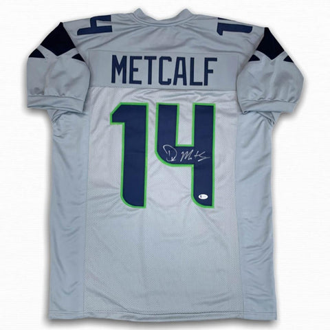 DK Metcalf Autographed Signed Jersey - Gray - Beckett Authentic