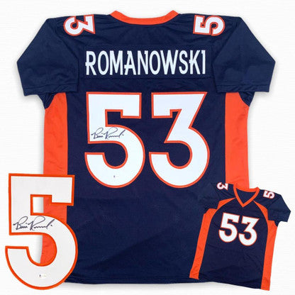 Bill Romanowski Autographed Signed Jersey - Navy - Beckett Authentic