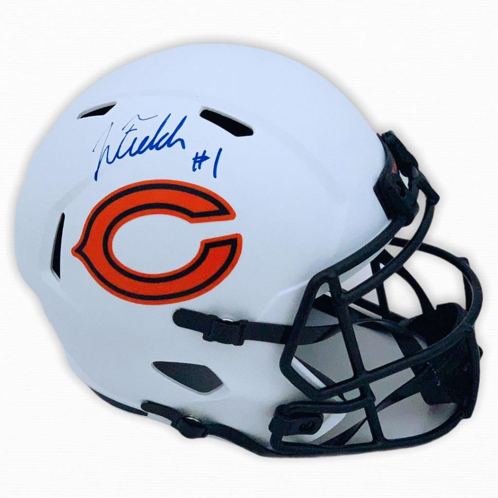 Chicago Bears Justin Fields Autographed Signed Lunar Helmet