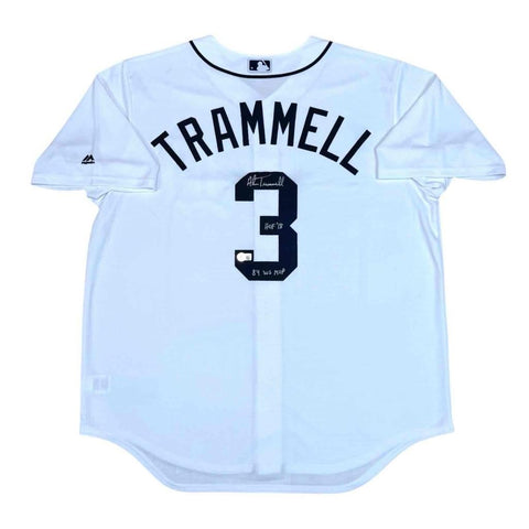 Alan Trammell Autographed Detroit Tigers Majestic Jersey - HOF + 84 WS MVP BAS