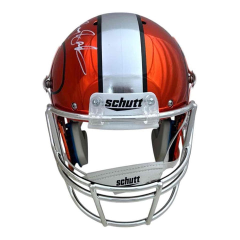 Oklahoma State Barry Sanders Autographed Chrome Helmet - Beckett - Pistol Pete