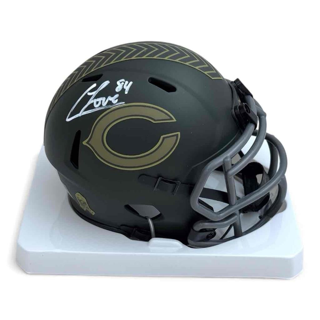 Colston Loveland Autographed Chicago Bears 2025 STS Mini Helmet - Beckett