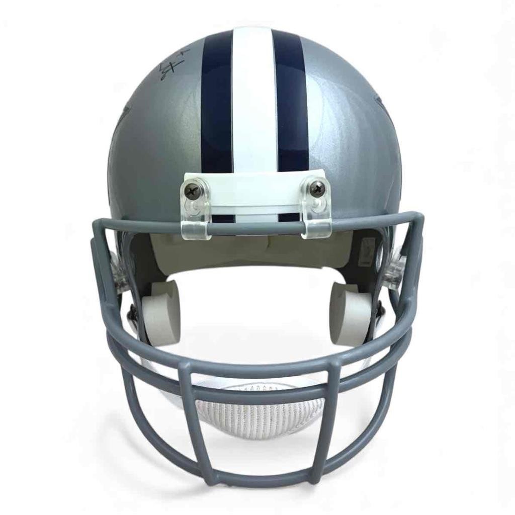 dallas cowboys football helmet signed by dak prescott Dak Prescott Autographed Dallas Cowboys F/S VSR4 Replica Helmet