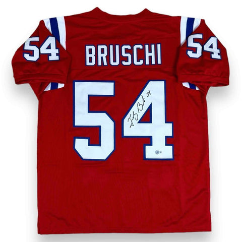 Tedy Bruschi Autographed SIGNED Jersey - Red - Beckett Authenticated