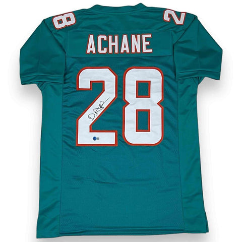 Devon Achane Autographed SIGNED Jersey - Teal - Beckett Authenticated