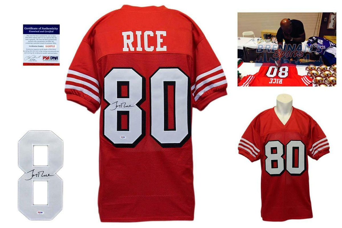 Jerry Rice Autographed SIGNED Jersey - Beckett Authentic - Throwback