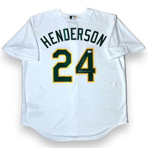 Oakland A's Rickey Henderson Autographed Signed Nike Jersey - Beckett