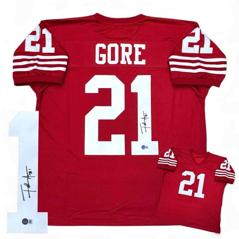 Frank Gore Autographed SIGNED Jersey - Red - Beckett Authenticated