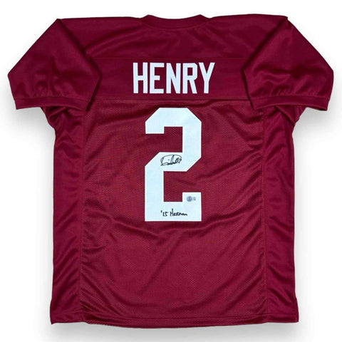 Derrick Henry Autographed SIGNED Jersey with Heisman inscription - Beckett