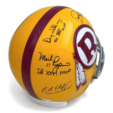 Jurgensen Theismann Kilmer Williams Rypien AUTOGRAPHED Redskins Helmet - JSA