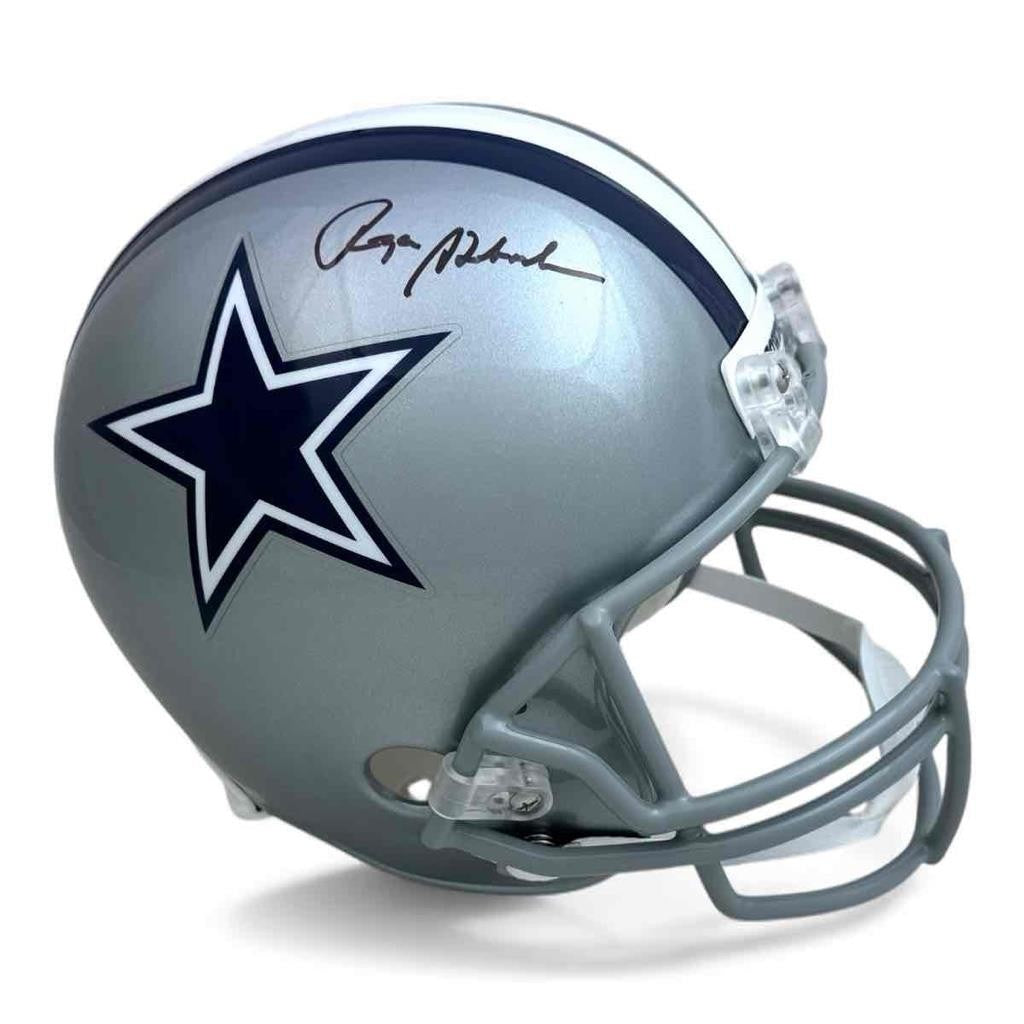 Roger Staubach Autographed Dallas Cowboys F/S VSR4 Replica Helmet - JSA