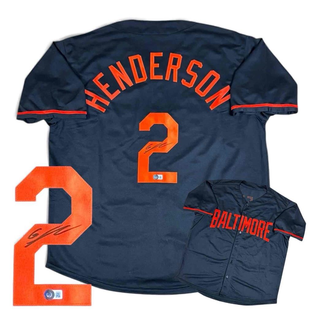 Gunnar Henderson Autographed Jersey - Black - Beckett Authenticated