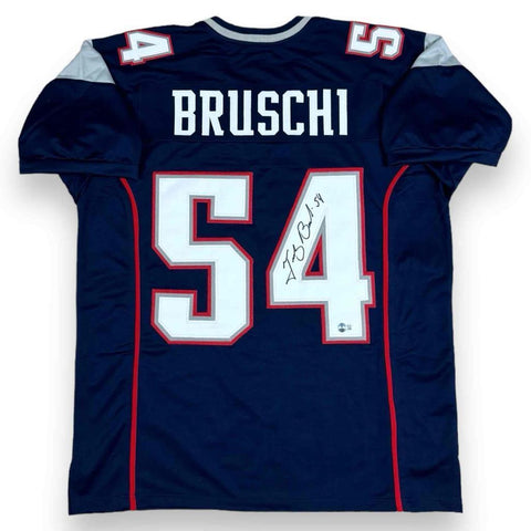 Tedy Bruschi Autographed SIGNED Jersey - Home - Beckett Authenticated