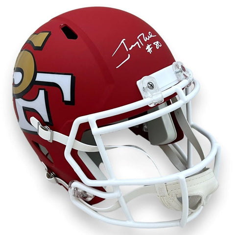 49ers Jerry Rice Autographed Speed Rep AMP Helmet - Beckett