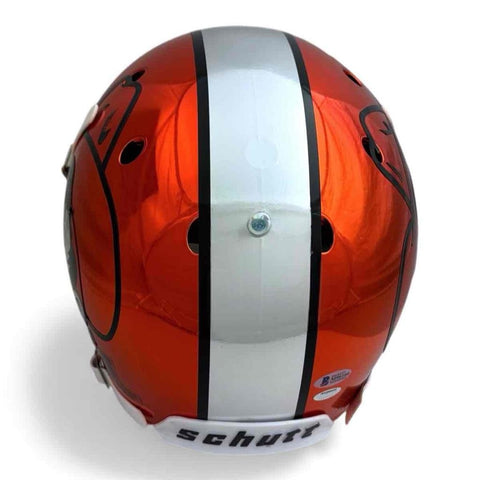 Oklahoma State Barry Sanders Autographed Chrome Helmet - Beckett - Pistol Pete