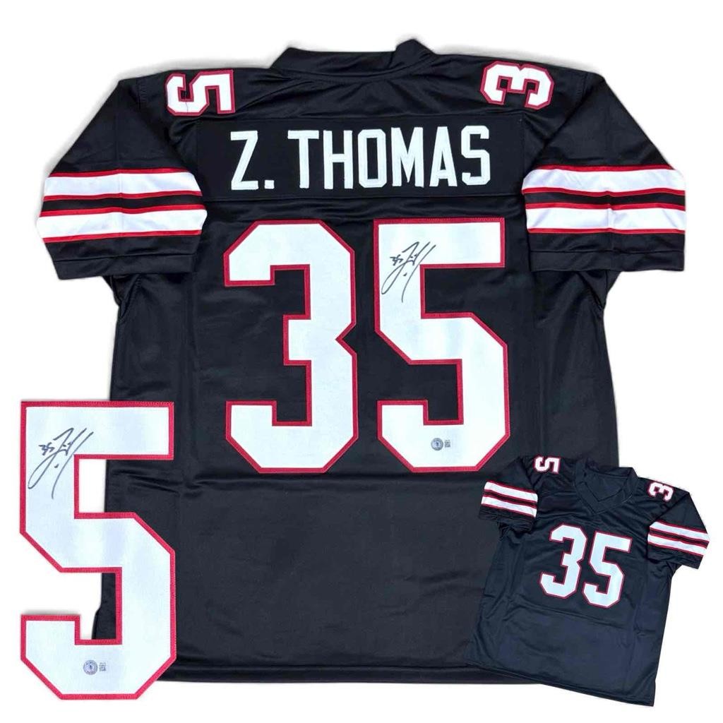 Zach Thomas Autographed Jersey - Black - Beckett Authenticated