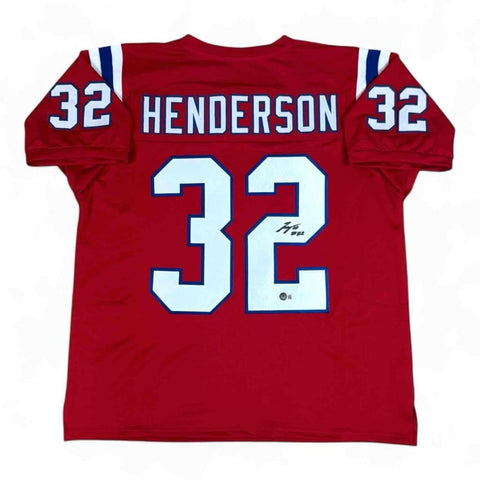 Treveyon Henderson Autographed Jersey - Red - Beckett Authenticated